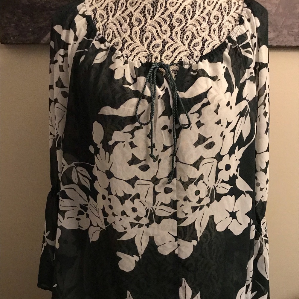 New York and Company Eva Mendes Sheer Blouse